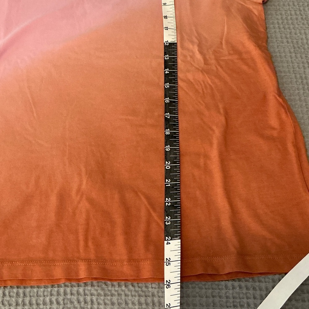 Marine Layer Swing Crew Tee Pink Brown Dip Dye NWT Medium - Picture 6 of 7